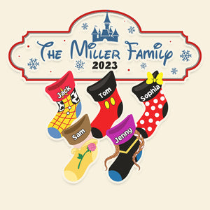 Family Socks, Personalized 03NATN231023 Decal - Home Decor - GoDuckee