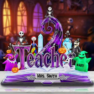 Horror Teacher Plaque - Personalized Gifts For Teacher 04tglu170625 - Shaped Plaques - GoDuckee