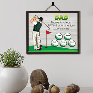 Personalized Gifts For Dad Wood Sign The Right Course 05napu030224 - Wood Signs - GoDuckee