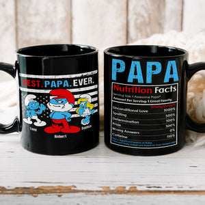 Best Papa Ever Gift 01DNPO210423 Personalized Family Black Mug - Coffee Mug - GoDuckee