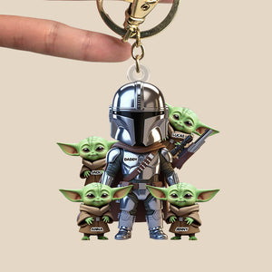 Warrior Dad Keychain Personalized Gifts For Dad 03OHTN300425 - Keychains - GoDuckee