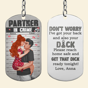 Partner In Crime, Personalized Keychain, Gifts For Him Gifts For Her - Keychains - GoDuckee