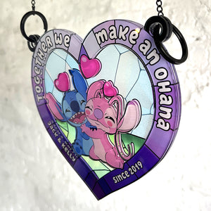 Personalized Gifts For Couple Suncatcher Window Hanging Ornament 02qhqn290524 - Ornament - GoDuckee