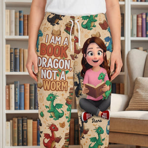 Book Dragon Pajama Pants - Personalized Gifts For Book Lovers 05naqn171225 - Pajama Pant - GoDuckee