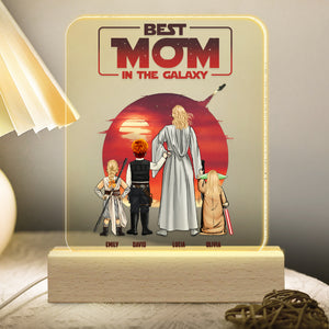 Personalized Gifts For Mom LED Light Best Mom In The Galaxy 02HUHN280224HHHG - Led Lights - GoDuckee