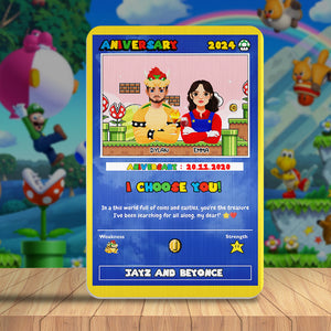 Personalized Gifts For Couples Love Game Aluminum Wallet Card 04XQLU051224PA - Wallet Card - GoDuckee