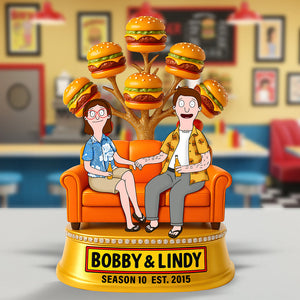 Burger Couple Acrylic Plaque Personalized Gifts For Couple 01OHQN050625PA - Shaped Plaques - GoDuckee