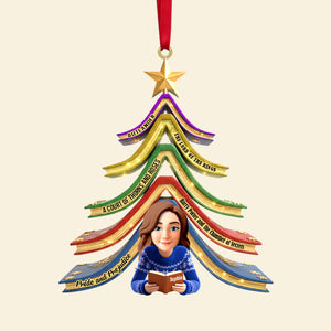 Reading Girl Personalized Gifts For Book Lovers Christmas Ornament 03ohtn271025 - Ornament - GoDuckee