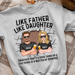 Like Father Like Daughter-Personalized Shirt-06acqn240423tm - Shirts - GoDuckee