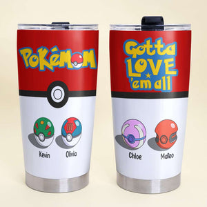 Personalized Gifts For Mom Tumbler Mom Power Balls 03OHDT180325 - Tumbler Cup - GoDuckee
