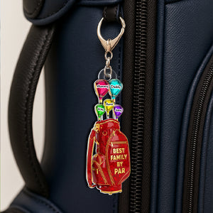 Best Family By Par Acrylic Keychain - Personalized Gifts For Golf Family 01OHLU060625 - Keychains - GoDuckee