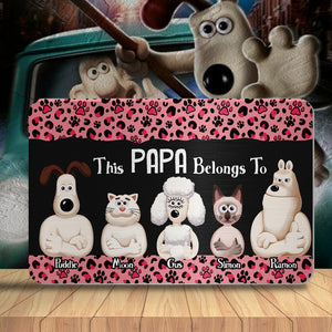 Personalized Gifts For Dad Aluminum Wallet Card Dad With Furry Babies 02KALU210125PA - Wallet Card - GoDuckee