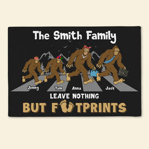 Personalized Gifts For Family Doormat Leave Nothing But Footprints - Doormats - GoDuckee