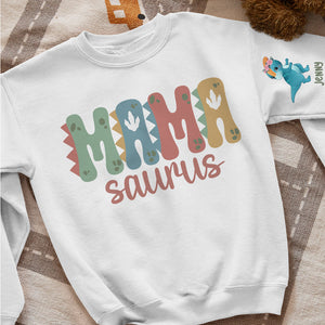 Mama Saurus, Personalized Dinosaur Family Shirt, Gift For Mom, Grandma - AOP Products - GoDuckee