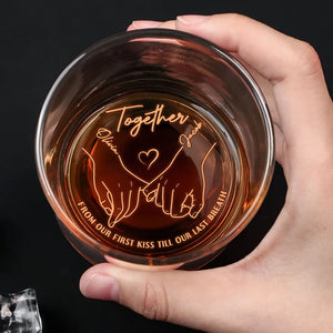 Personalized Gifts For Couple Engraved Whiskey Glass 02ACQN190624 - Drinkware - GoDuckee
