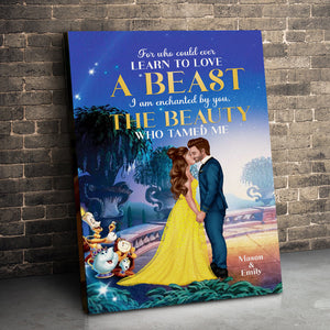 Personalized Gifts For Couple Canvas Print For Who Could Ever Learn To Love A Beast 01HTMH150224PA - Canvas Print - GoDuckee