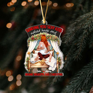 Sending You Sexy Kiss, Couple Gift, Personalized Acrylic Ornament, Naughty Couple Ornament, Christmas Gift - Ornament - GoDuckee