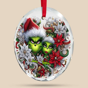 Personalized Gifts For Couple, Christmas Crystal Glass Ornament 05XQTN160924 - Ornament - GoDuckee