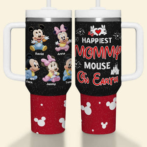 Personalized Gifts For Mom Tumbler Happiest Mommy Mouse On Earth 04ACTN270324 - Tumbler Cups - GoDuckee
