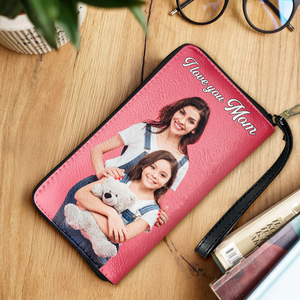 Custom Photo Gifts For Mom Twill Faux Leather Wallet 02acpu050325 - Leather Wallet - GoDuckee