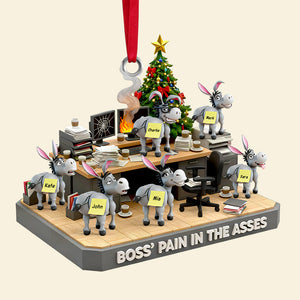 Boss’s Donkey Squad Christmas Ornament Personalized Gifts for Coworkers 02QHDT221025 - Ornament - GoDuckee