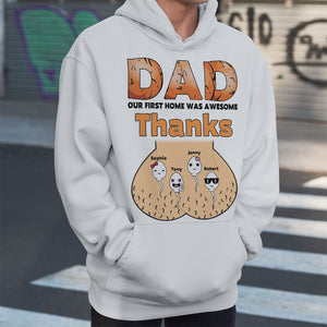 Dad Our First Home Was Awesome-Gift For Dad-Personalized Shirt- Dad Shirt - Shirts - GoDuckee