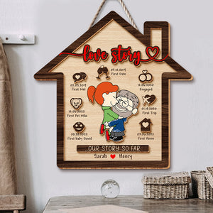 Personalized Gifts For Couple Wood Sign 02xqqn020125hg Love Story - Wood Sign - GoDuckee