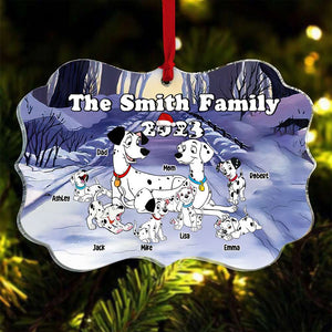 Gift For Family, Personalized Acrylic Ornament, Dalmatians Family Ornament, Christmas Gift 02NAHN131023 - Ornament - GoDuckee