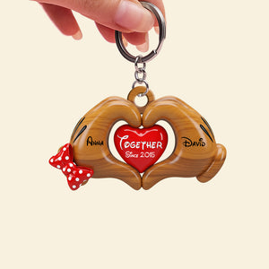 Mouse Couple Keychain - Personalized Gifts For Couple 01natn160625 - Keychains - GoDuckee