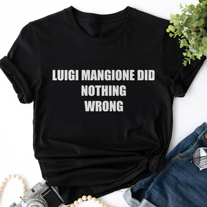 Gifts For Luigi Mangione Shirt Luigi Mangione Did Nothing Wrong 04ACXX111224 - Shirts - GoDuckee