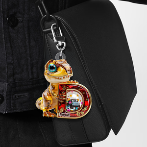 Dino Alphabet Letter Keychain- Personalized Gifts For Fans 01tgpu120625 - Keychains - GoDuckee