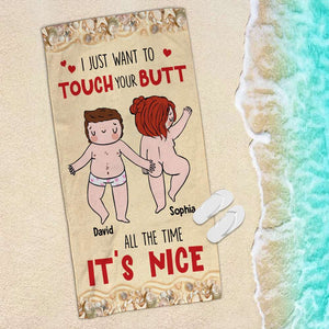 Personalized Gifts For Couple Beach Towel 02OHDT040624 - Beach Towel - GoDuckee