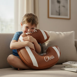 Touchdown Initial Letter Shaped Pillow - Personalized Gifts For Kids 02HYLU121125 - Pillow - GoDuckee