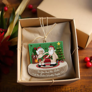 Funny Crochet Old Couple Ornament - Personalized Gifts For Couples 05NALU231025 - Ornament - GoDuckee