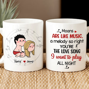 Personalized Gifts For Couple Coffee Mug Moans Are Like Music - Coffee Mugs - GoDuckee