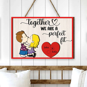Personalized Gifts For Couple Wood Sign Kissing Couple 01OHMH140125HG - Wood Sign - GoDuckee