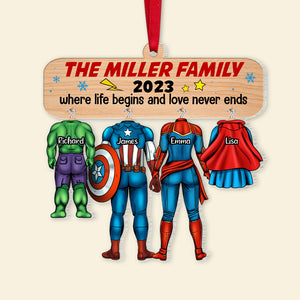 Family, Where Life Begins And Love Never Ends, Personalized 01NATN111123 Ornament - Ornament - GoDuckee
