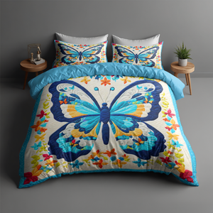 Personalized Butterfly Quilt Bed Set 05hupu170125 - Blanket - GoDuckee