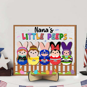 Personalized Gifts For Grandma Wood Sign Nana's Little Peeps 02NAHN020224 - Wood Signs - GoDuckee