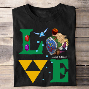 Gift For Couple, Personalized Shirt, Love Hugging Couple Shirt, Couple Gift 05NAHN110723HH - Shirts - GoDuckee