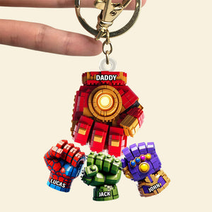 Fist Bump Keychain Personalized Gifts For Dad 01ohtn150525 - Keychains - GoDuckee