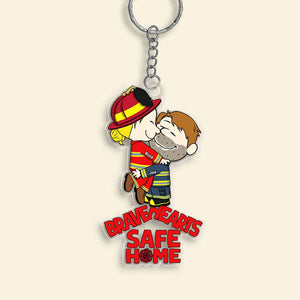 Personalized Gifts For Couple Keychain Firefighter Couple 051OHMH180125HG - Keychains - GoDuckee