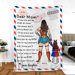 I'm Lucky To Have You Personalized Mom And Daughter Blanket 02DNPO050423TM - Blanket - GoDuckee