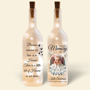 Custom Photo Gifts For Heaven Bottle Lamp 01HUDT220225 - Bottle Lamp - GoDuckee