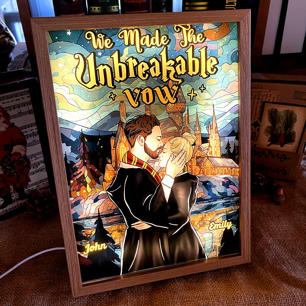 We Made The Unbeakable Vow, Couple Gift, Personalized Light Picture Frame, Wizard Couple Light Frame 01NAHN170823TM - Poster & Canvas - GoDuckee