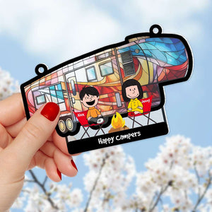Personalized Gifts For Couple Suncatcher Ornament Camping Couple 04KAMH131224HH - Ornament - GoDuckee
