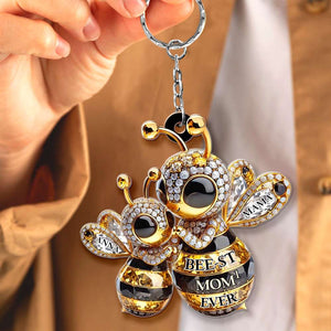 Personalized Gifts For Bee Mom Keychain Bee-st Mom 01TGDT310325 - Keychains - GoDuckee