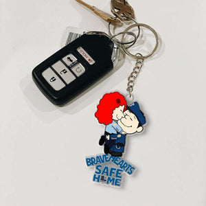 Personalized Gifts For Couple Keychain Police Couple 052OHMH180125HG - Keychains - GoDuckee