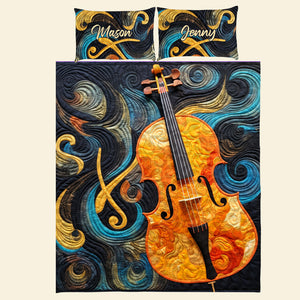 Personalized Gift For Violin Lover Quilt Bedding Set Special Line 03HUMH051124 - Blanket - GoDuckee
