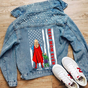 Personalized Gifts For Mom Denim Jacket Best Mom Ever 01natn010424pa - Denim Jacket - GoDuckee